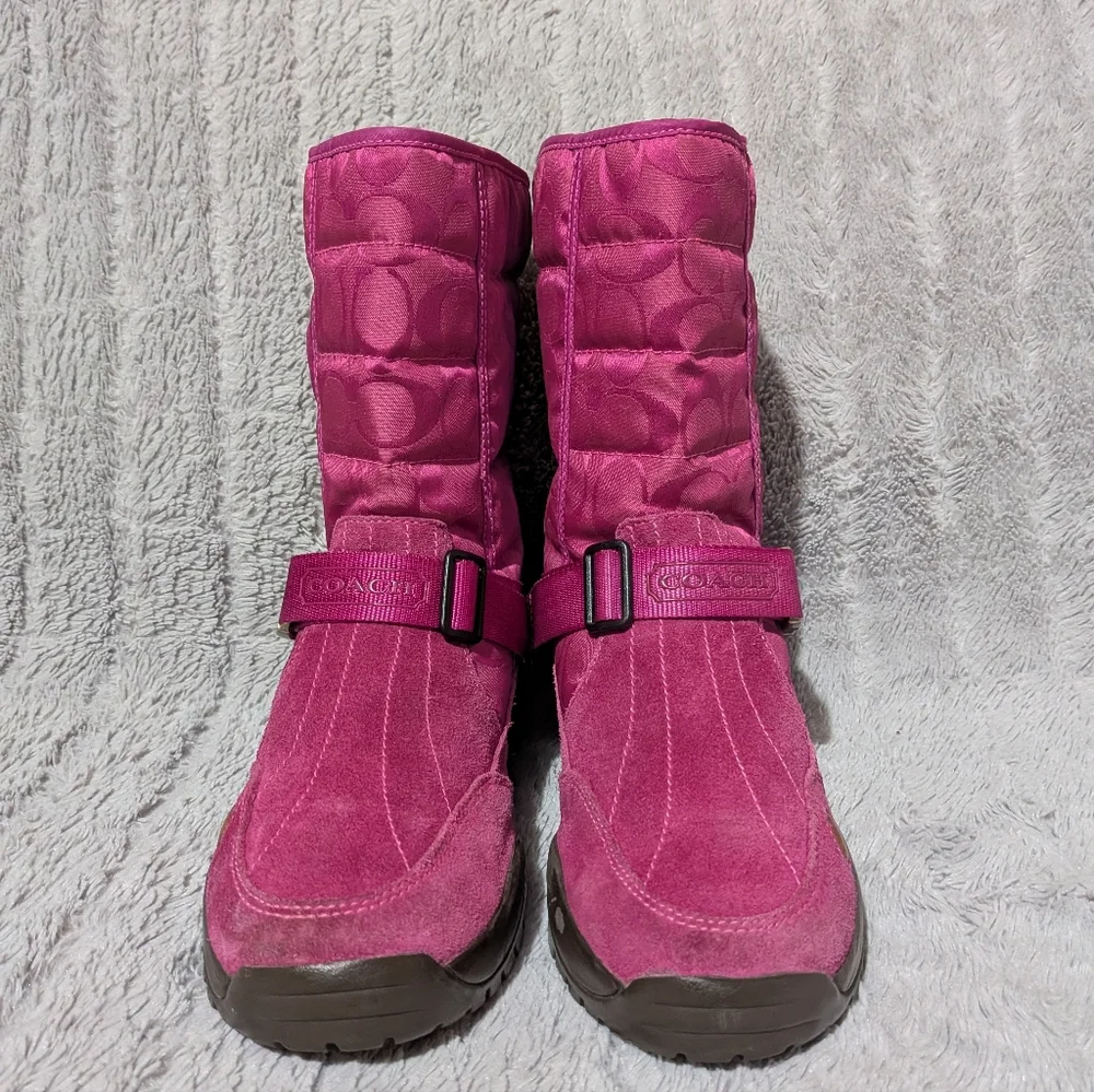Coach Women's Magenta Winter Boots Sandi Size 8 1/2